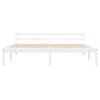 vidaXL Bed Frame without Mattress White Solid Pine Wood 180x200 cm Super King