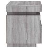 vidaXL Bedside Cabinet with LED Lights Grey Sonoma 40x39x48.5 cm