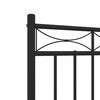 vidaXL Metal Bed Frame without Mattress with Headboard Black 120x190cm