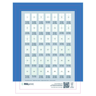 rillprint Self-adhesive Sticker Labels 105x48 mm 500 Sheets White