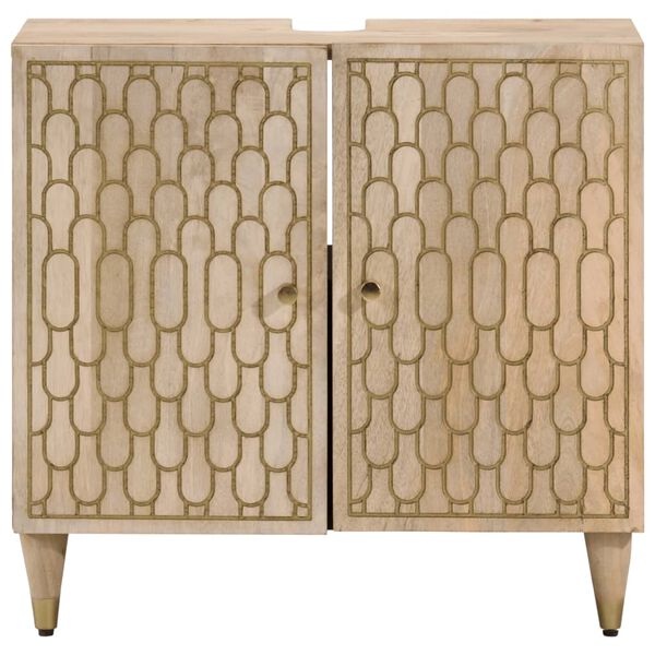 vidaXL Bathroom Sink Cabinet 62x33x58 cm Solid Wood Mango