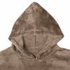 vidaXL Blanket Hoodie Camel M Flannel