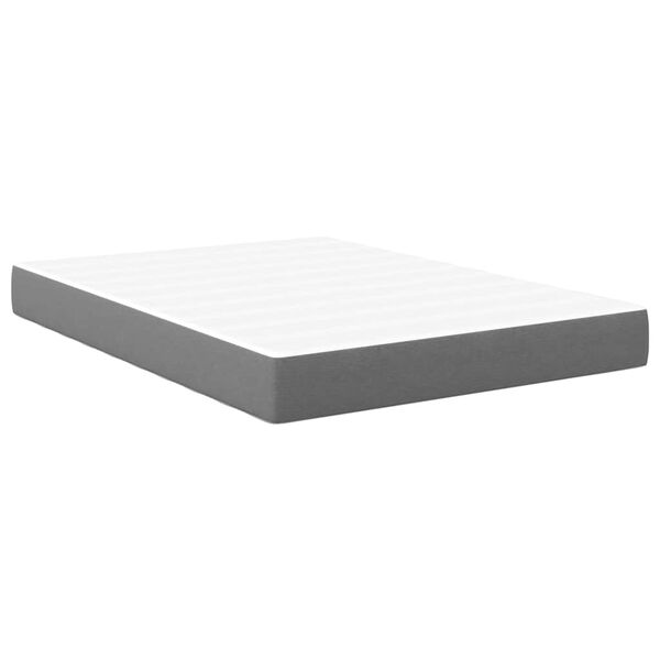 vidaXL Bed Mattress with Mattress Light Grey 160 x 200 cm Fabric