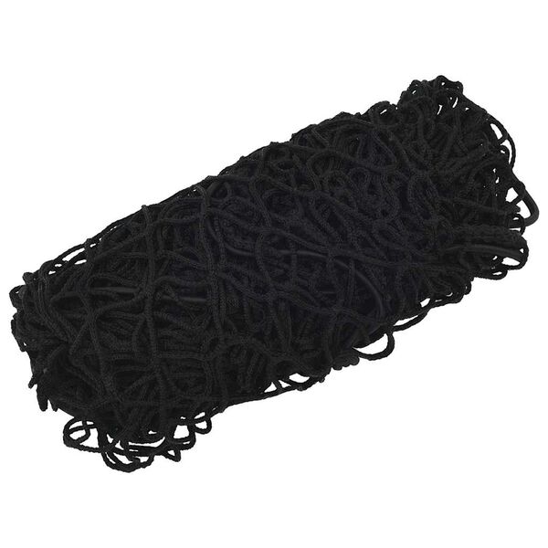 vidaXL Trailer Net with Elastic Rope Black 3x3 m PP