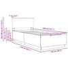vidaXL Bed Frame with Headboard White 100 x 200 cm Engineered Wood