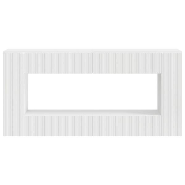 vidaXL Console Table Striped White 155 x 29 x 74 cm Engineered Wood