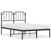 vidaXL Metal Bed Frame without Mattress with Headboard Black 120x190cm