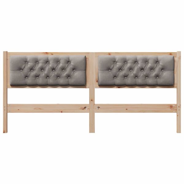 vidaXL Headboard Other Brown and taupe 180 cm Solid pine wood
