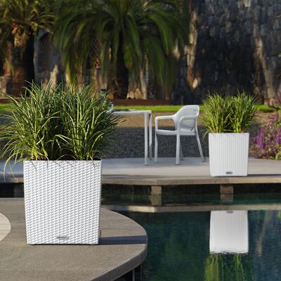 LECHUZA Planter CUBE Cottage 40 ALL-IN-ONE White