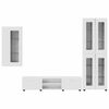 vidaXL TV Cabinet Set FLORIN High Gloss White Engineered Wood