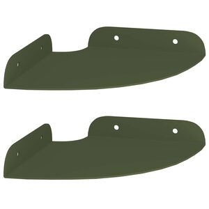 vidaXL Floating Shelf with Shelf 2 pcs Olive Green 15 x 15 x 2 cm