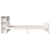 vidaXL Bookcase Bed without Mattress White 75x190cm Small Single Solid Wood Pine