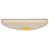 vidaXL Stair Mats 20 pcs 56x17x3 cm Cream Half Round