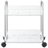 vidaXL Storage Trolley 2-Tier Transparent 37x28x43.5 cm Acrylic