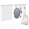 vidaXL Wall-Mounted Coat Rack White 85 x 10 x 45 cm Engineered wood