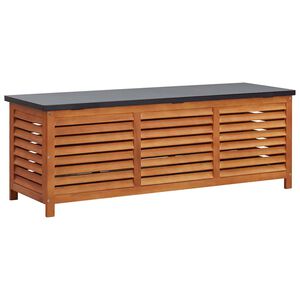 vidaXL Storage Box | Natural Eucalyptus | Solid Eucalyptus Wood | 150x50x55 cm