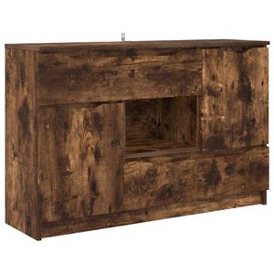 vidaXL Sideboard Smoked Oak 100 x 30 x 65.6 Engineered Wood