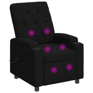 vidaXL Recliner Massage Chair Black 75 x 95 x 101 cm Fabric