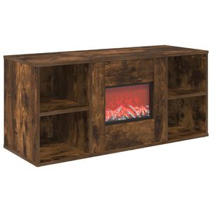 vidaXL Electric Fireplace Smoked Oak 100 x 37 x 45.5 cm
