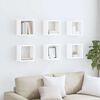 vidaXL Wall Cube Shelves 6 pcs White 26x15x26 cm