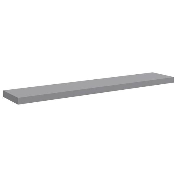 vidaXL Floating Wall Shelf Grey 120x23.5x3.8 cm MDF