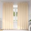 vidaXL Blackout Curtains with Rings 2 pcs Cream 225 x 140 cm Polyester