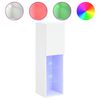 vidaXL TV Cabinet with LED Lights White 30,5x30x102 cm