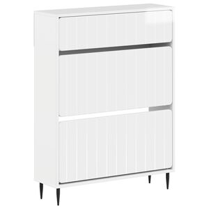vidaXL Shoe Cabinet ZWOLLE 78 x 24 x 103 cm Engineered Wood