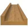 vidaXL Wall Shelf with Shelf 2 pcs Beige 80 x 9 x 3 cm Engineered Wood