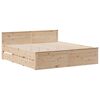vidaXL Bed Frame without Mattress with Headboard 200x200 cm Solid Wood Pine