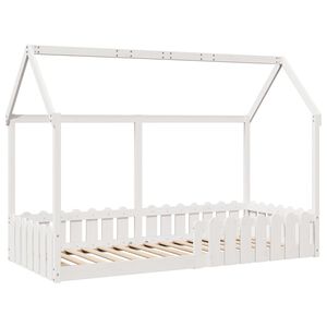 vidaXL Kids' House Bed Frame without Mattress White 90x200 cm