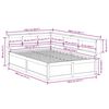 vidaXL Bookcase Bed without Mattress 140x190cm Solid Wood Pine