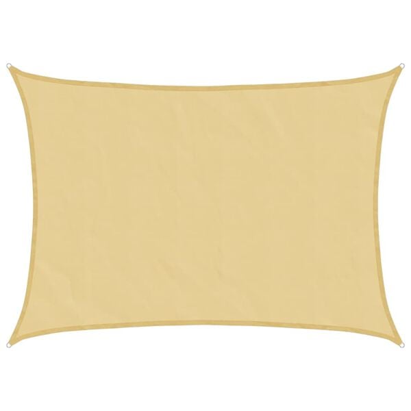 vidaXL Sun Shade Sail Sand 8x6 m 100% Polyester Oxford