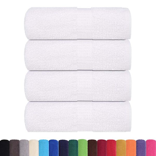 vidaXL Guest Towels "FROGN" 4 pcs White 30x50 cm 360 gsm