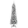 vidaXL Artificial Christmas Tree with 300 LEDs with Stand White 240 cm