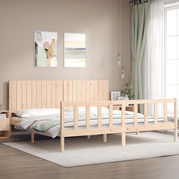 vidaXL Bed Frame without Mattress 200x200 cm Solid Wood Pine
