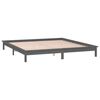 vidaXL LED Bed Frame without Mattress Grey 120x200 cm Solid Wood