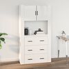 vidaXL Wall Cabinet High Gloss White 80x33x80 cm Engineered Wood