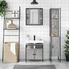 vidaXL 3 Piece Bathroom Cabinet Set Grey Sonoma Engineered Wood