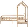 vidaXL Bed and Bench Set with Roof without Mattress 100x200 cm