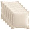 vidaXL Cushion Cover 6 pcs HOUTEN Cream 35 x 35 cm Chenille Fabric