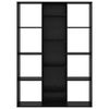 vidaXL Room Divider Black Oak 100 x 24 x 140 cm Engineered Wood