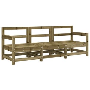 vidaXL 3 Piece Garden Lounge Set Impregnated Wood Pine