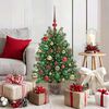 vidaXL Artificial Christmas Tree with 150 LEDs Green 95 cm PE and PVC
