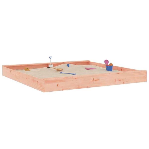 vidaXL Sandbox with Seats Square Solid Wood Douglas