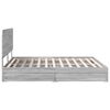 vidaXL Storage Bed Grey Sonoma 180 x 200 cm Engineered Wood