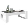 vidaXL Coffee Table with Infinity LED White 90x53x30 cm