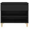 vidaXL Shoe Cabinet Black 70x36x60 cm Engineered Wood