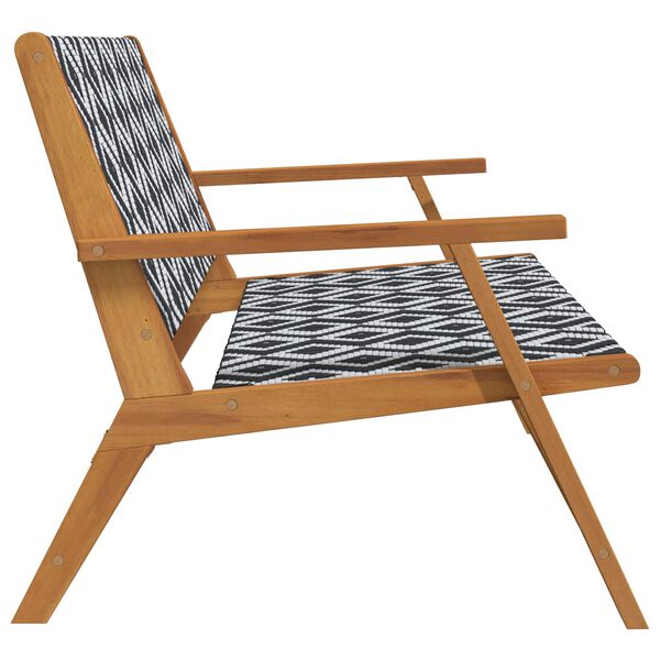 vidaXL Garden Furniture White 122 x 78 x 73cm Solid Acacia wood