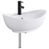 vidaXL Bathroom Wash Basin Matte Black 59 x 35 x 21 cm Metal